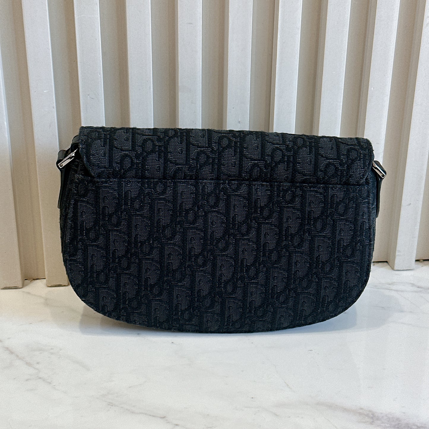 Dior Saddle Messenger Bag in Black Dior Oblique Jacquard