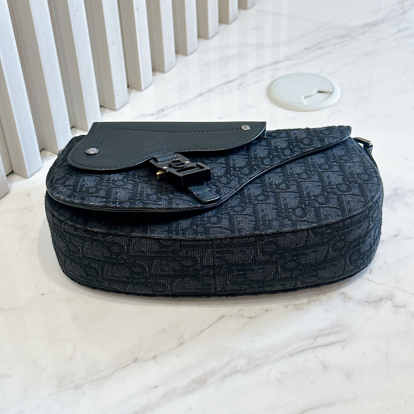 Dior Saddle Messenger Bag in Black Dior Oblique Jacquard