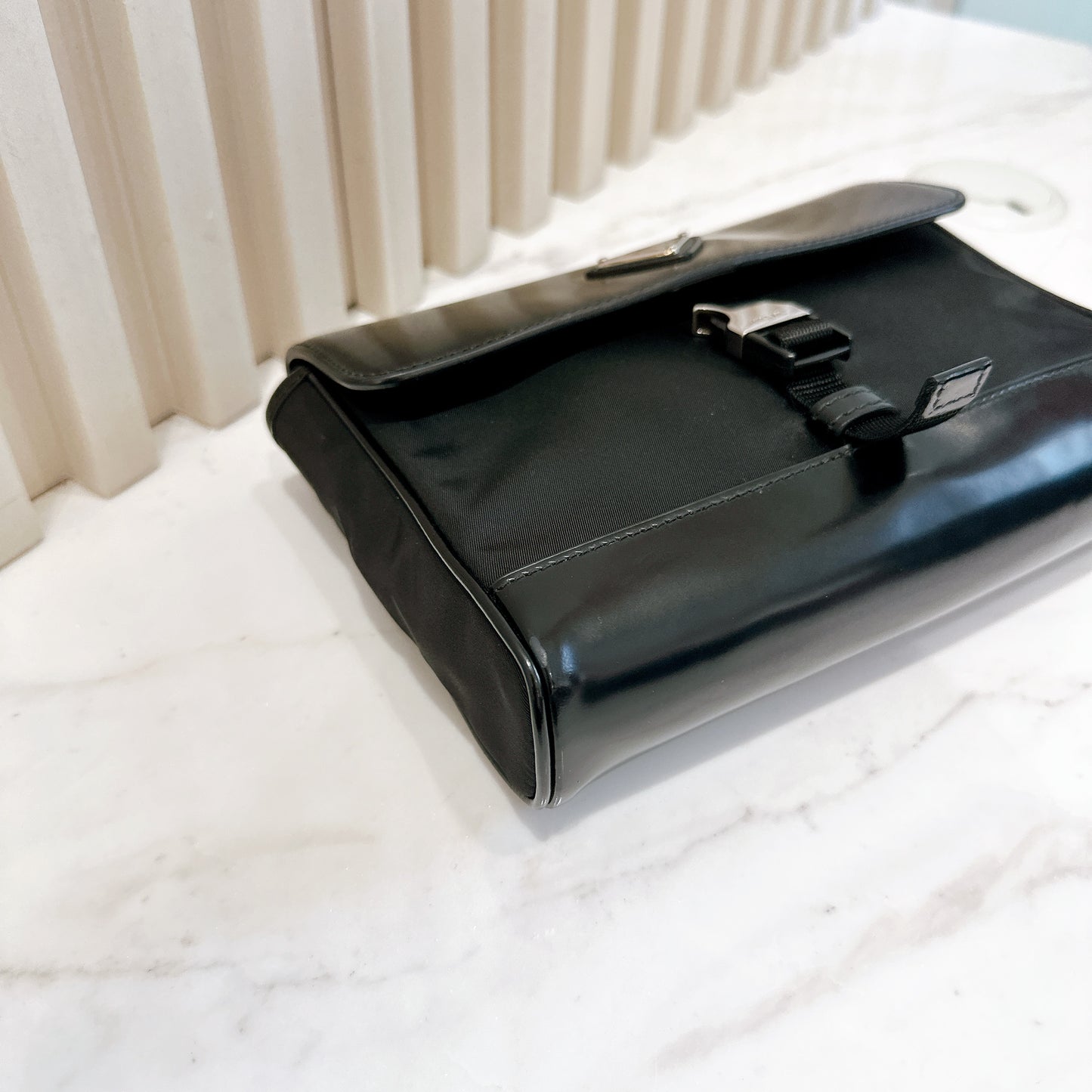 Prada Nylon and Leather Small Crossbody Bag
