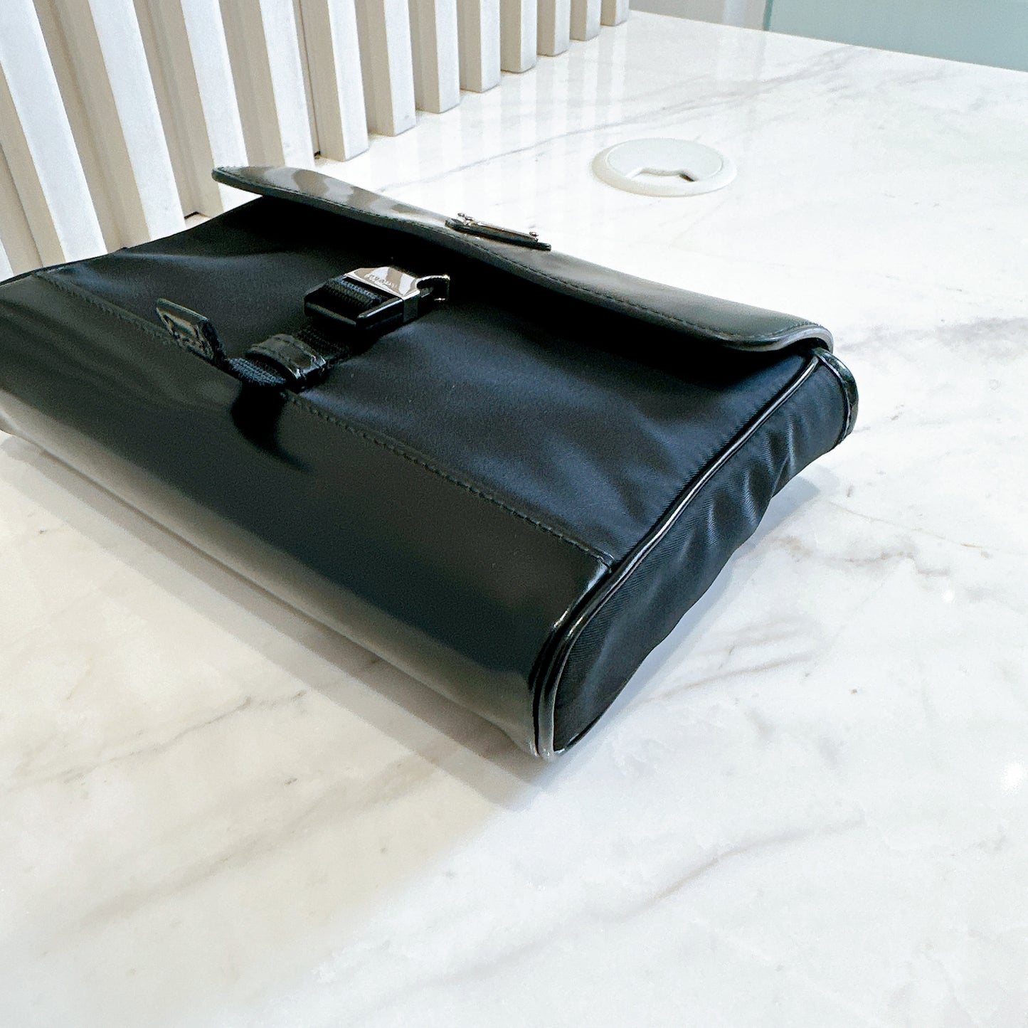 Prada Nylon and Leather Small Crossbody Bag