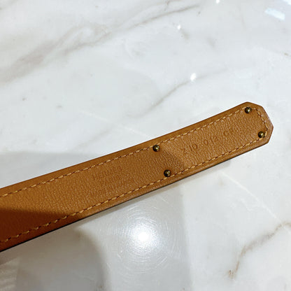 Hermes Kelly Epsom Belt in Gold GHW