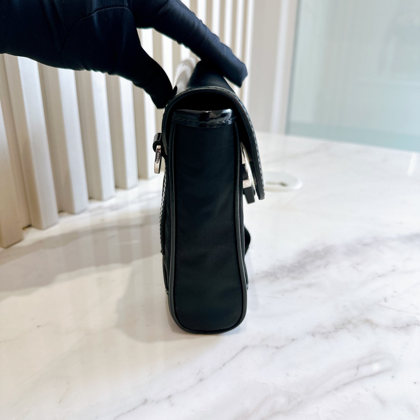 Prada Nylon and Leather Small Crossbody Bag