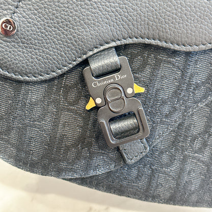 Dior Saddle Messenger Bag in Black Dior Oblique Jacquard