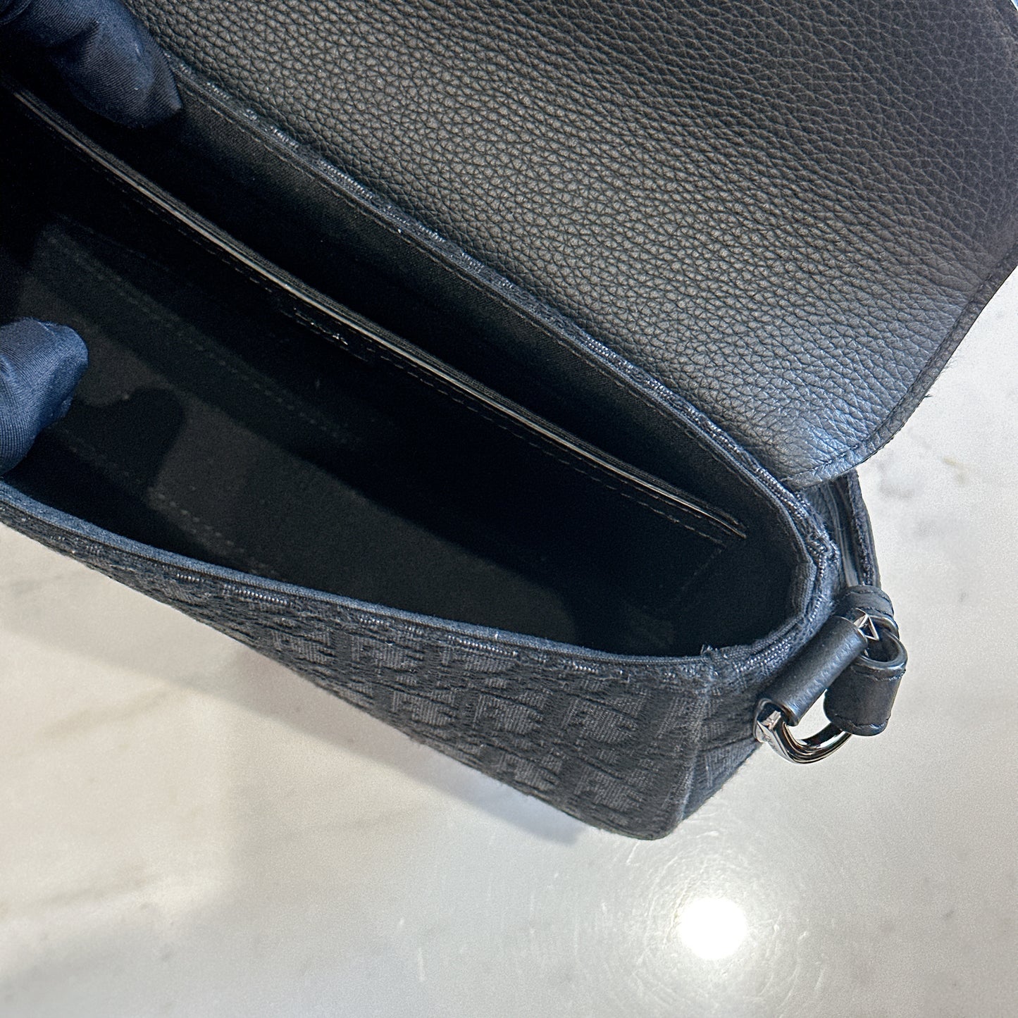 Dior Saddle Messenger Bag in Black Dior Oblique Jacquard