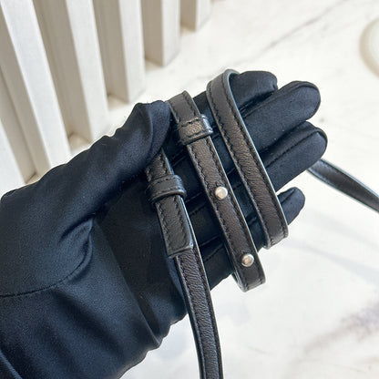 Bottega Veneta Black Intrecciato Leather Wallet on Chain
