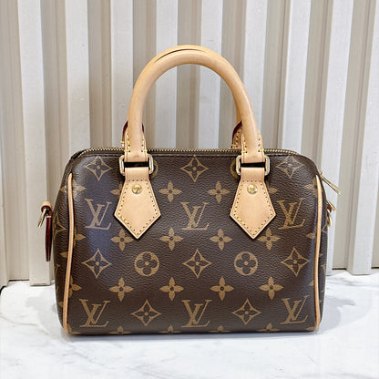 LV Monogram Speedy 20 in Black Strap