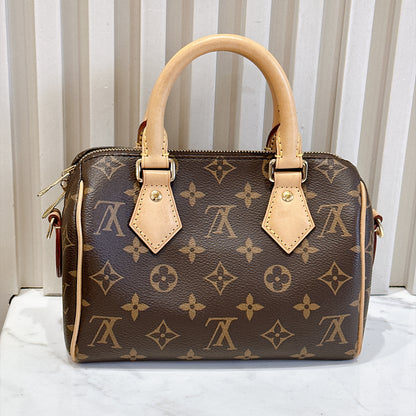 LV Monogram Speedy 20 in Black Strap