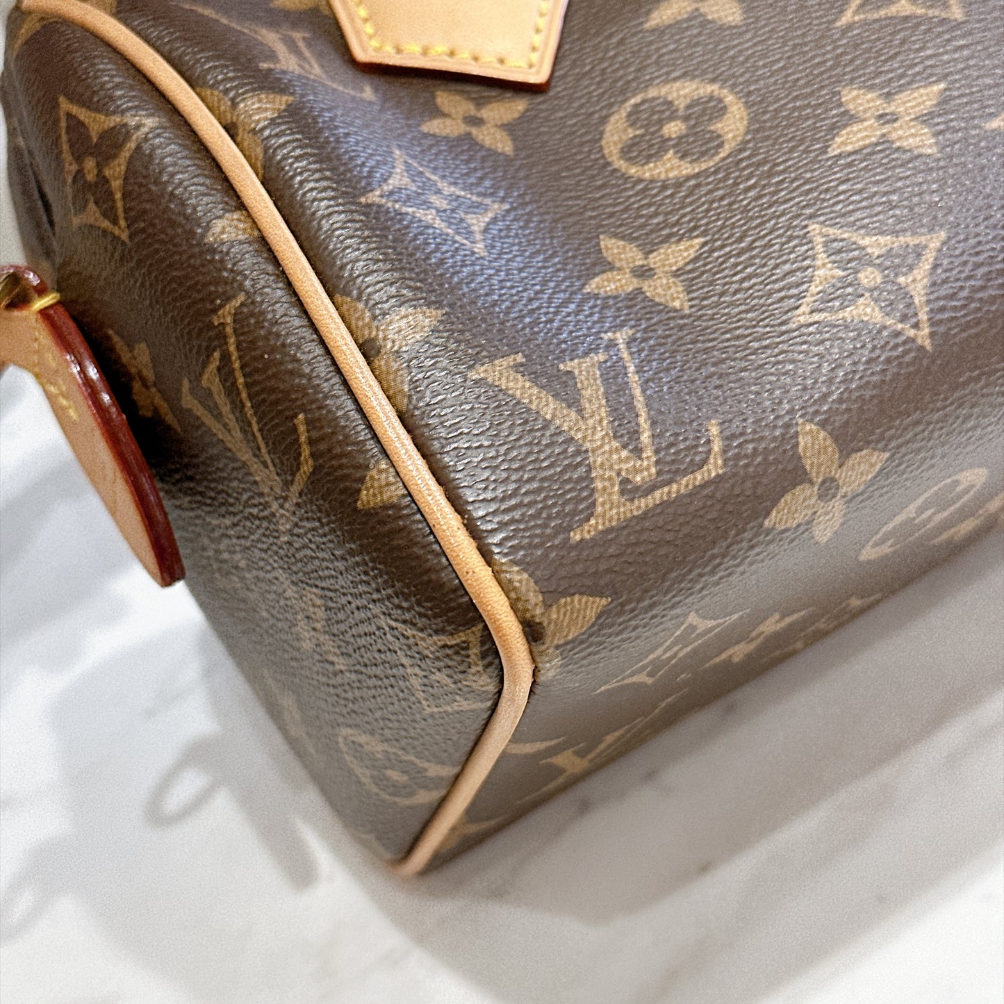 LV Monogram Speedy 20 in Black Strap