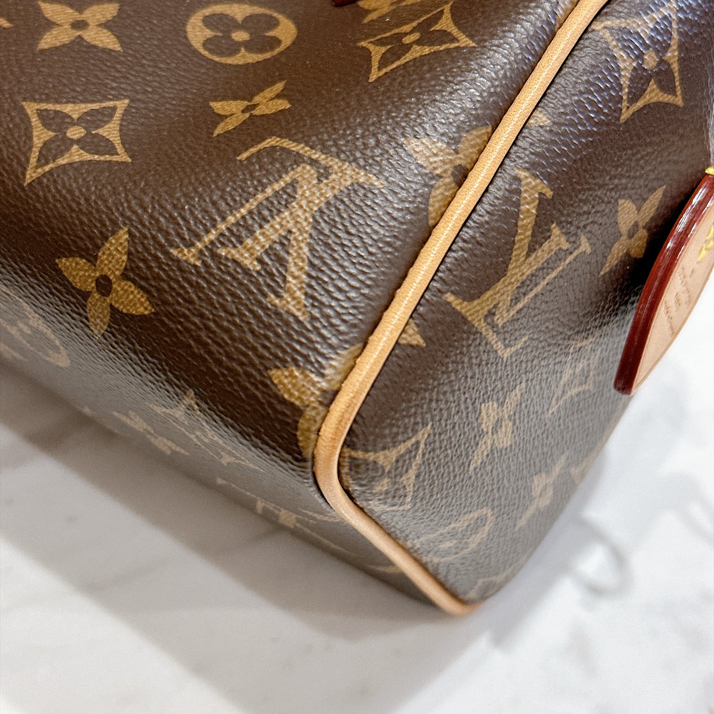 LV Monogram Speedy 20 in Black Strap