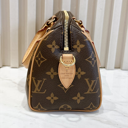 LV Monogram Speedy 20 in Black Strap