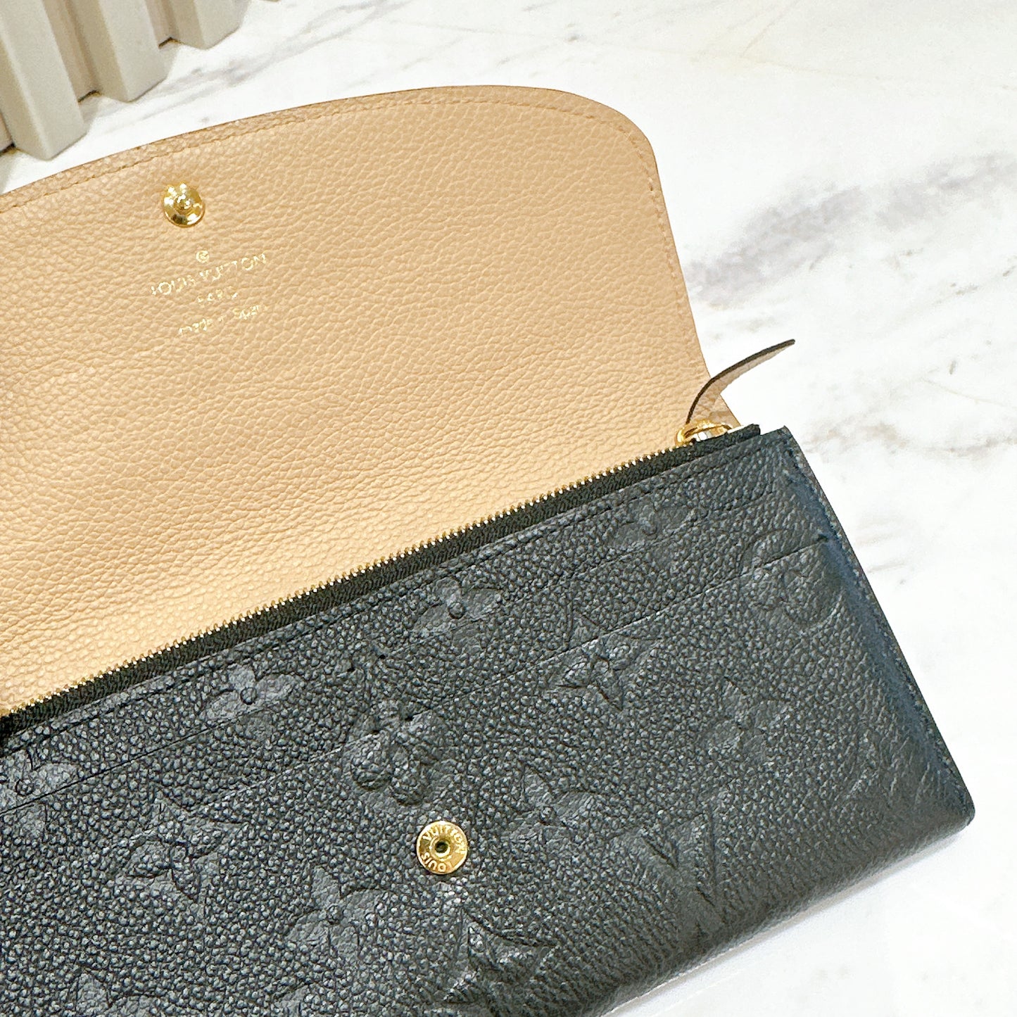 LV Emilie Monogram Empriente Leather Wallet