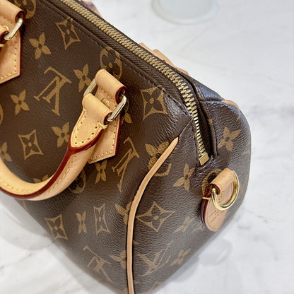 LV Monogram Speedy 20 in Black Strap