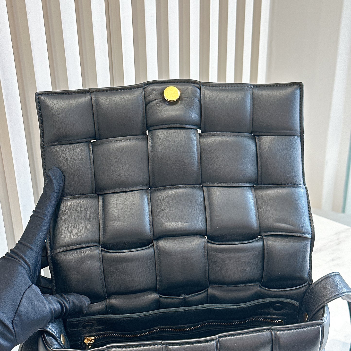 Bottega Veneta Padded Caseette in Black