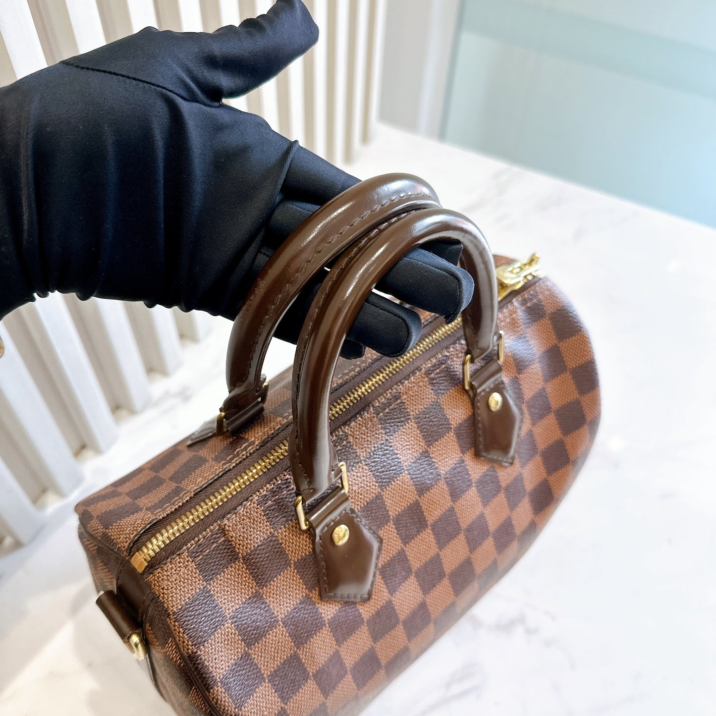 LV Damier Ebene Speedy Bandouliere 25
