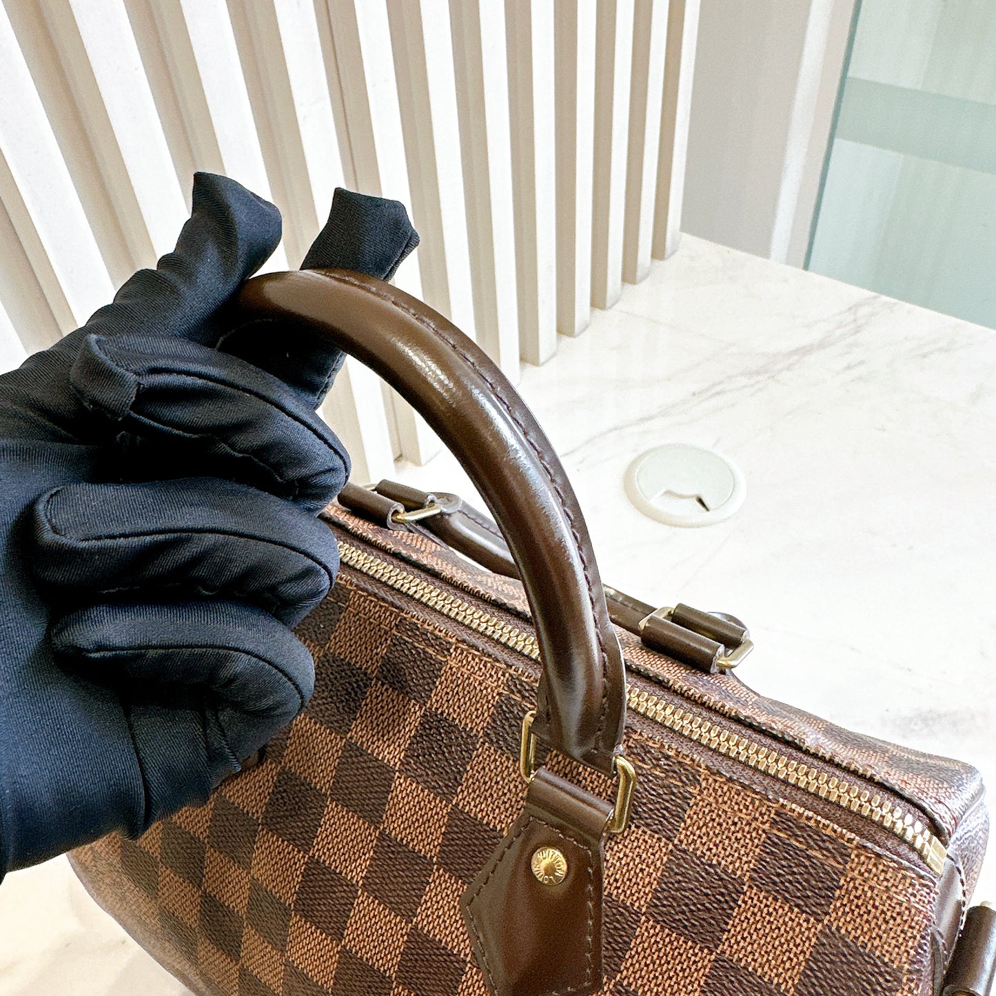 LV Damier Ebene Speedy Bandouliere 25
