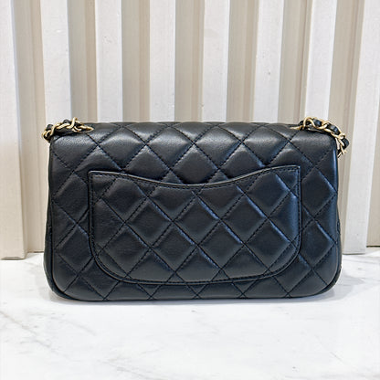 Chanel Mini Rectangle with Pearl Crush in Black GHW