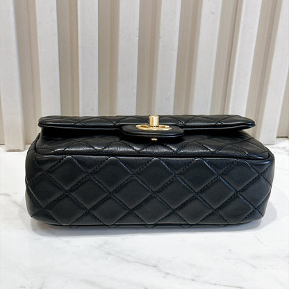 Chanel Mini Rectangle with Pearl Crush in Black GHW