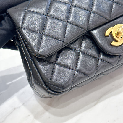 Chanel Mini Rectangle with Pearl Crush in Black GHW