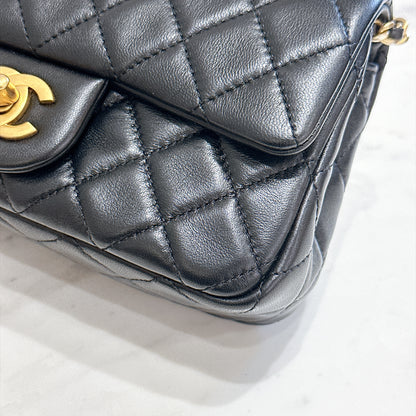 Chanel Mini Rectangle with Pearl Crush in Black GHW