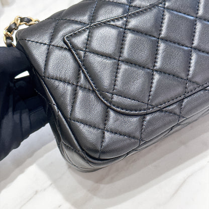 Chanel Mini Rectangle with Pearl Crush in Black GHW