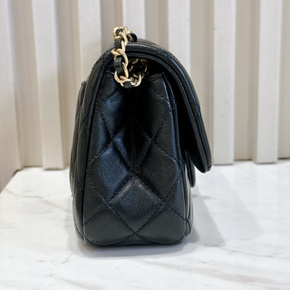 Chanel Mini Rectangle with Pearl Crush in Black GHW