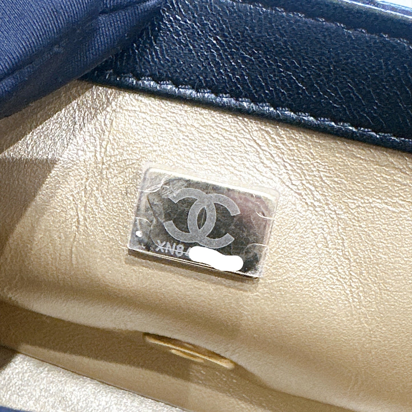Chanel Mini Rectangle with Pearl Crush in Black GHW