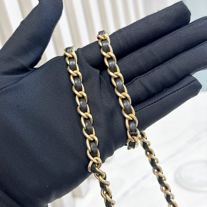 Chanel Mini Rectangle with Pearl Crush in Black GHW