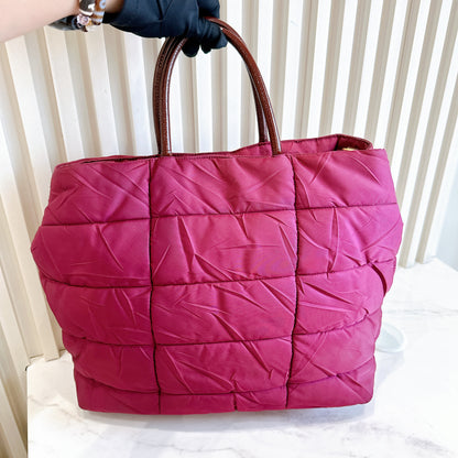 Prada Quilted Tote Bag in Purple