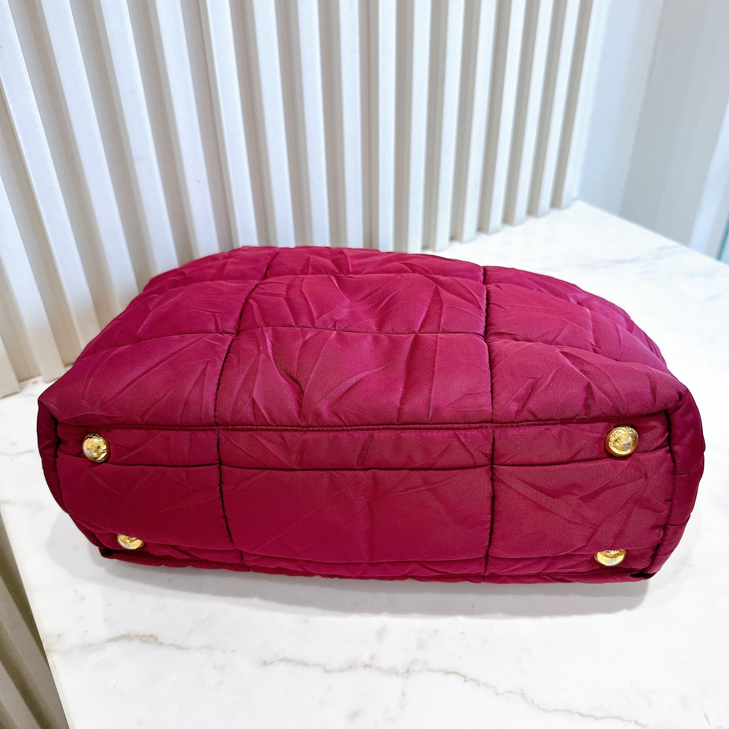 Prada Quilted Tote Bag in Purple
