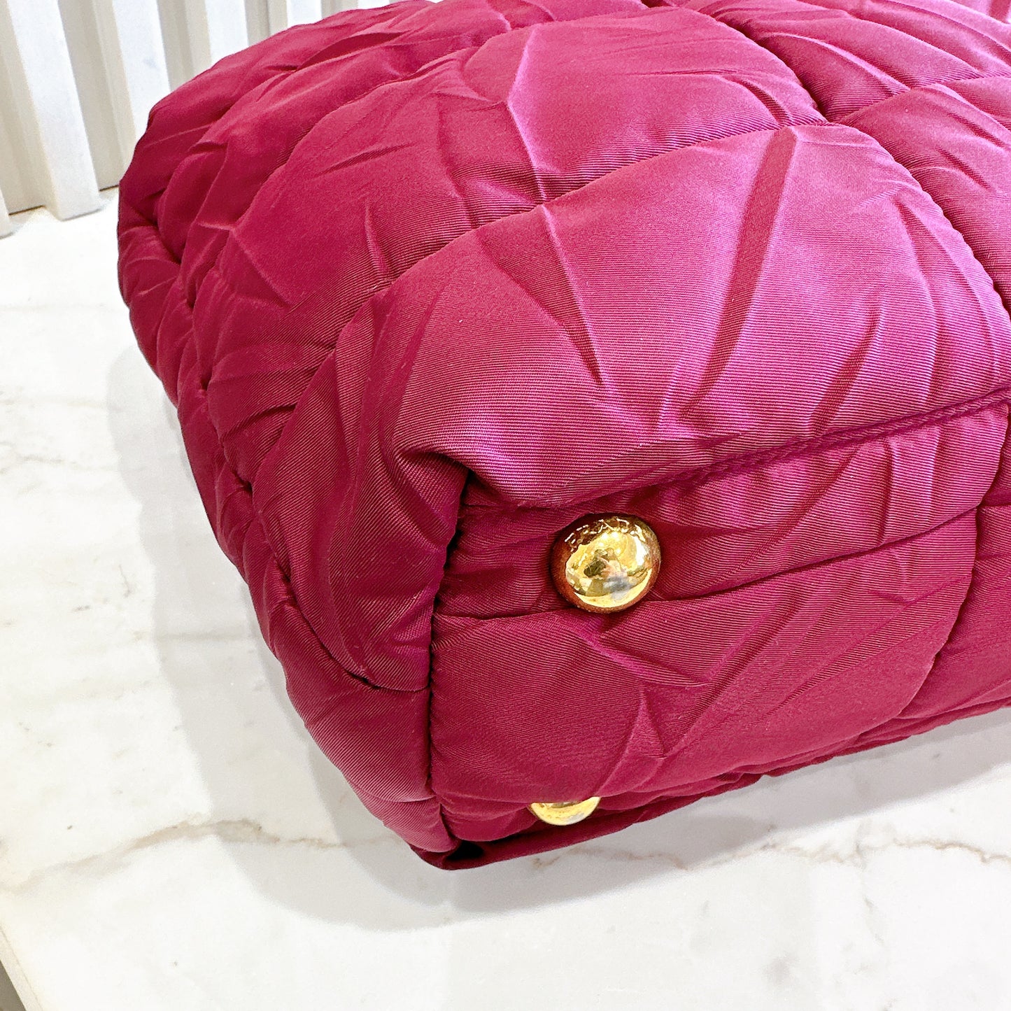 Prada Quilted Tote Bag in Purple