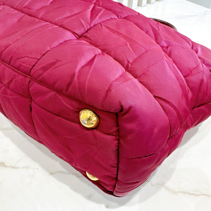 Prada Quilted Tote Bag in Purple