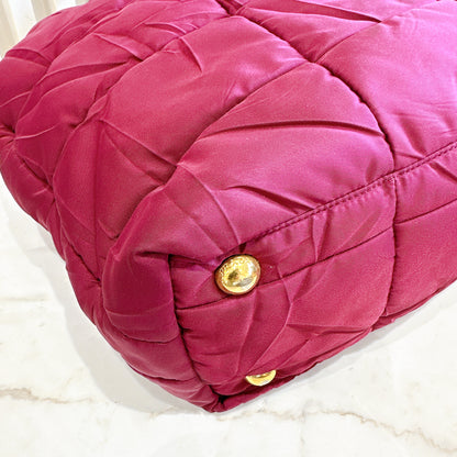 Prada Quilted Tote Bag in Purple