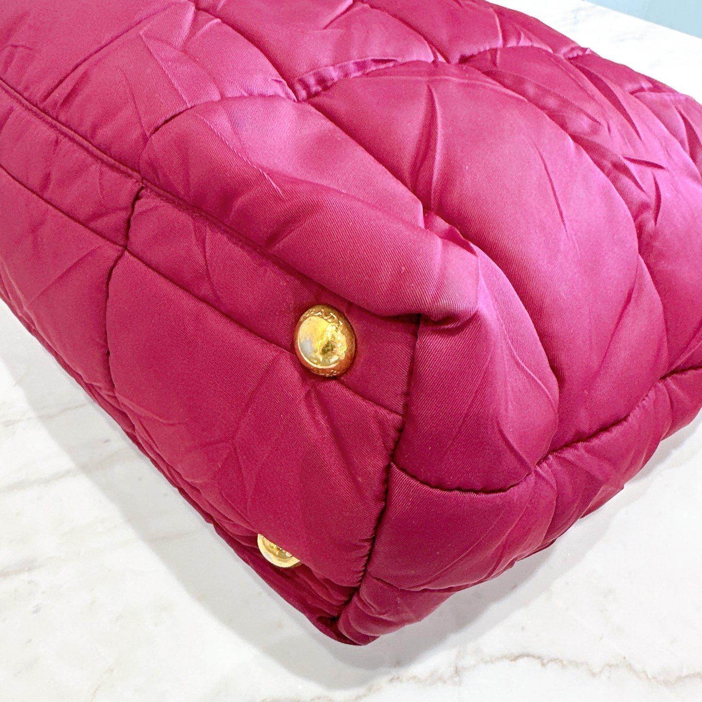 Prada Quilted Tote Bag in Purple