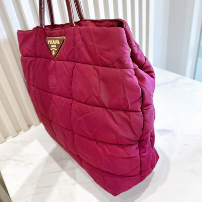 Prada Quilted Tote Bag in Purple