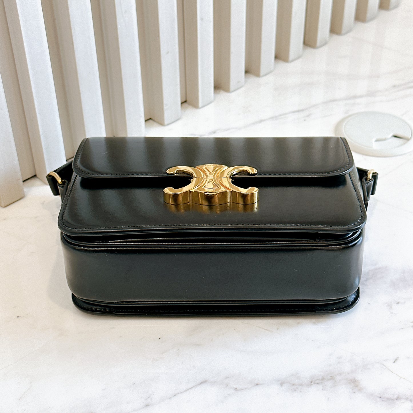 Celine Teen Triomphe in Black Calfskin