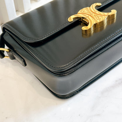 Celine Teen Triomphe in Black Calfskin