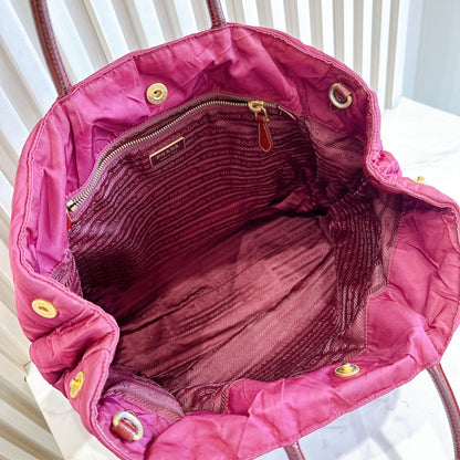 Prada Quilted Tote Bag in Purple