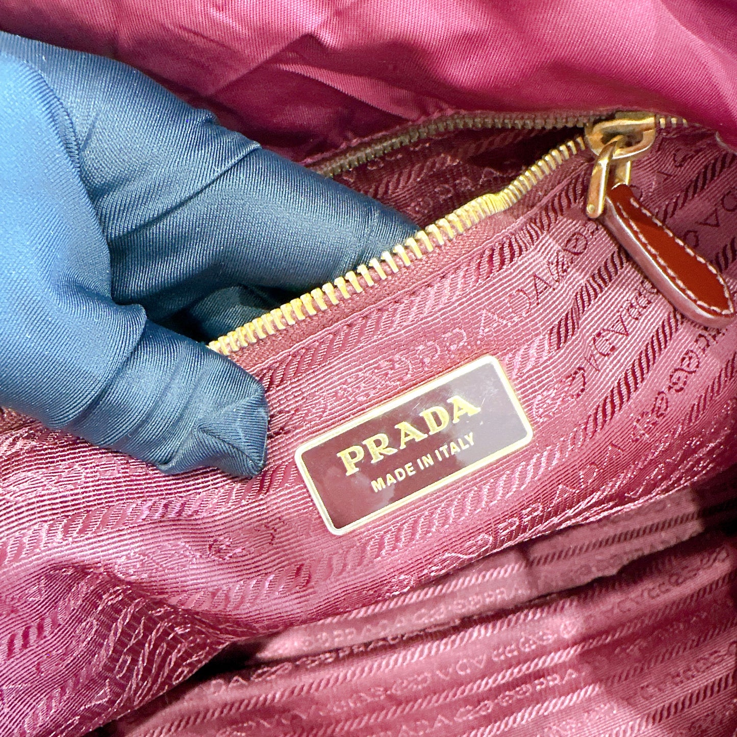 Prada Quilted Tote Bag in Purple