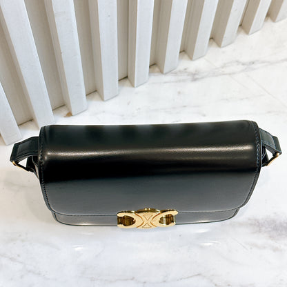 Celine Teen Triomphe in Black Calfskin