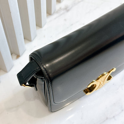 Celine Teen Triomphe in Black Calfskin