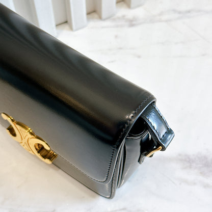 Celine Teen Triomphe in Black Calfskin