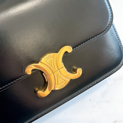 Celine Teen Triomphe in Black Calfskin
