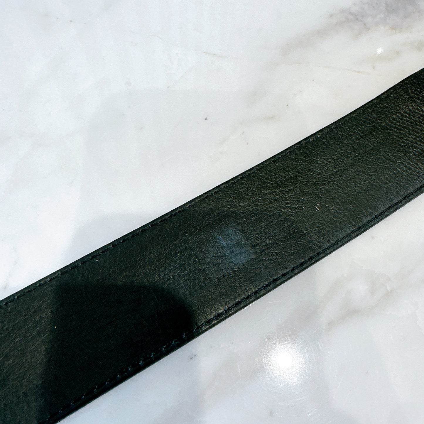 LV Reversible Initiales Belt in Black SHW