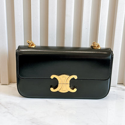 Celine Claude Chain Bag in Black GHW