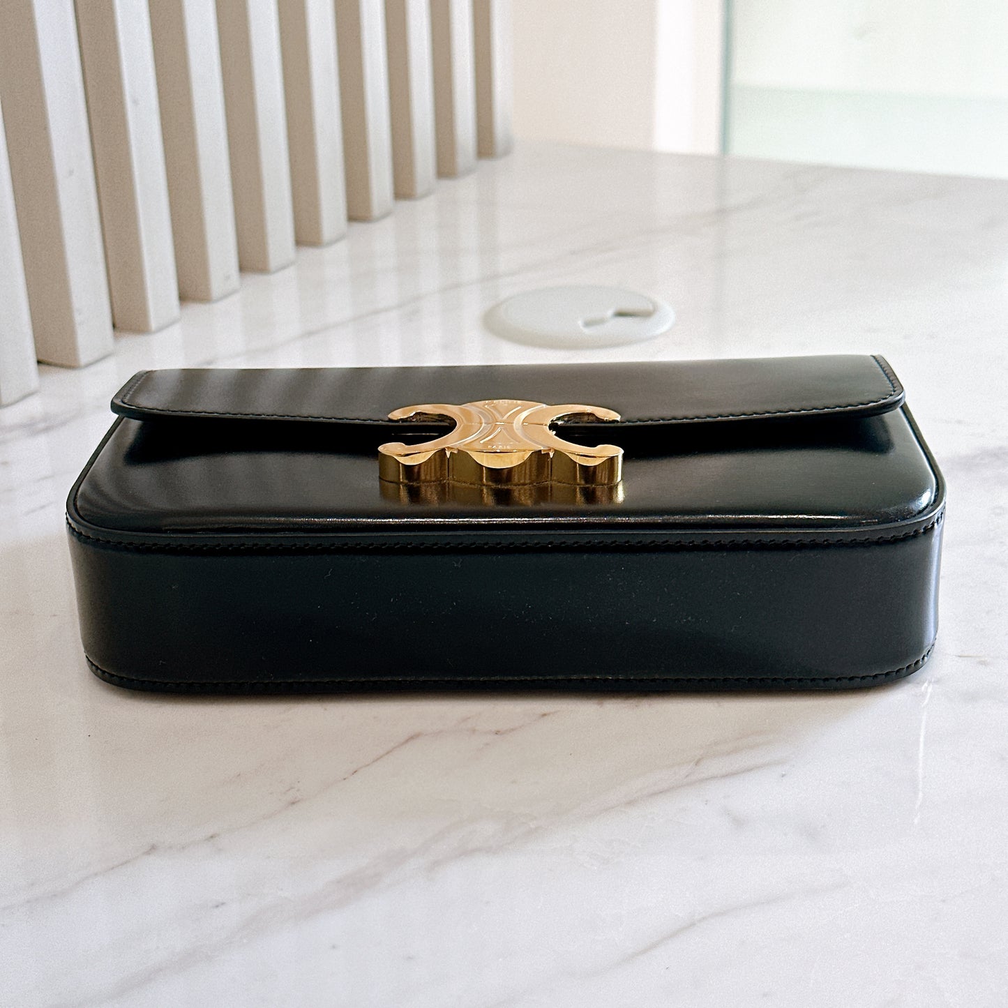 Celine Claude Chain Bag in Black GHW