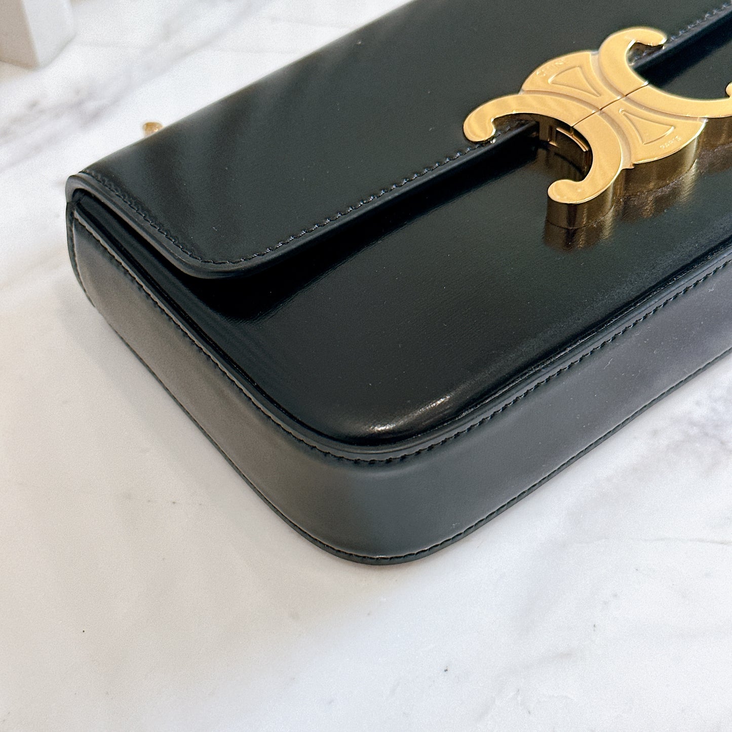 Celine Claude Chain Bag in Black GHW