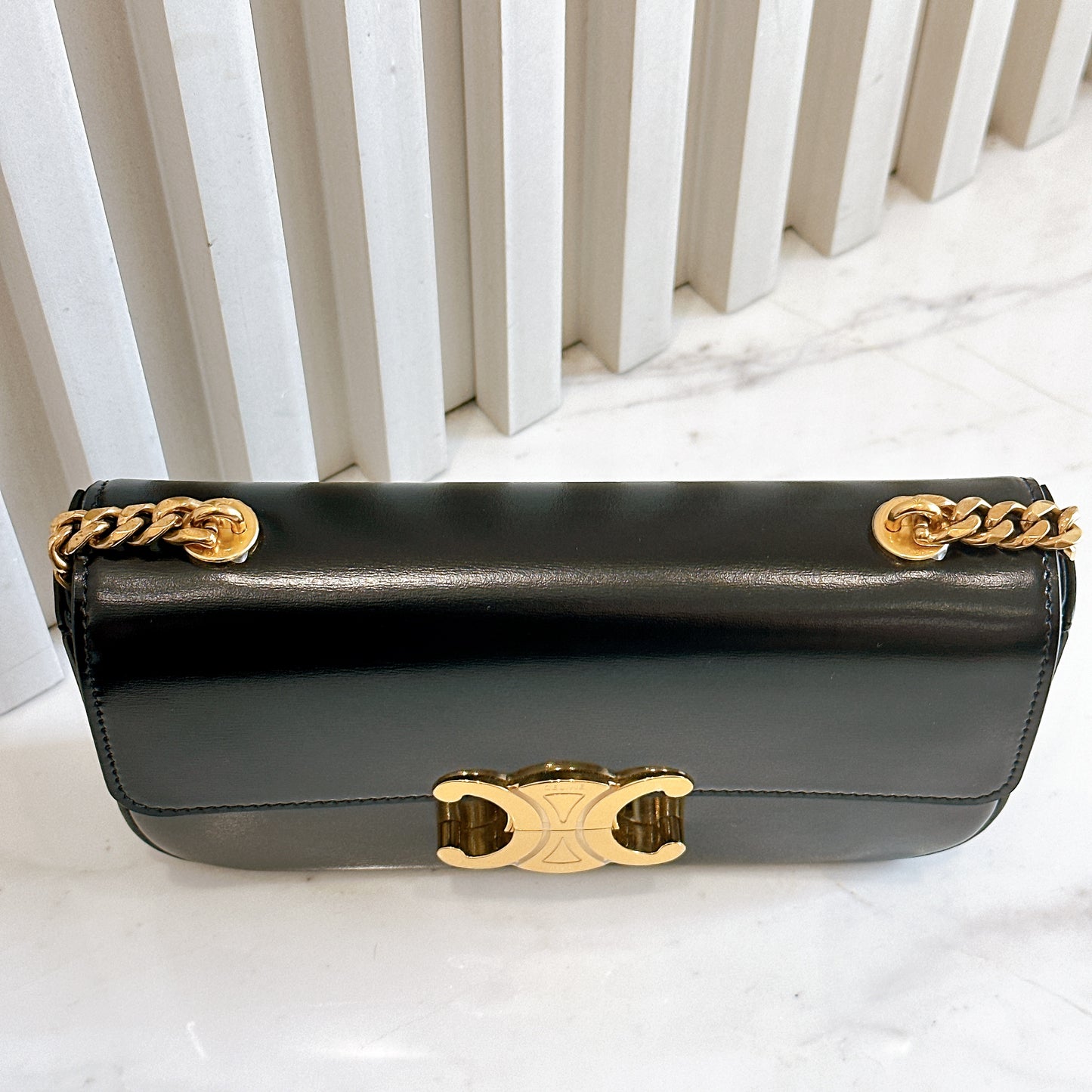 Celine Claude Chain Bag in Black GHW