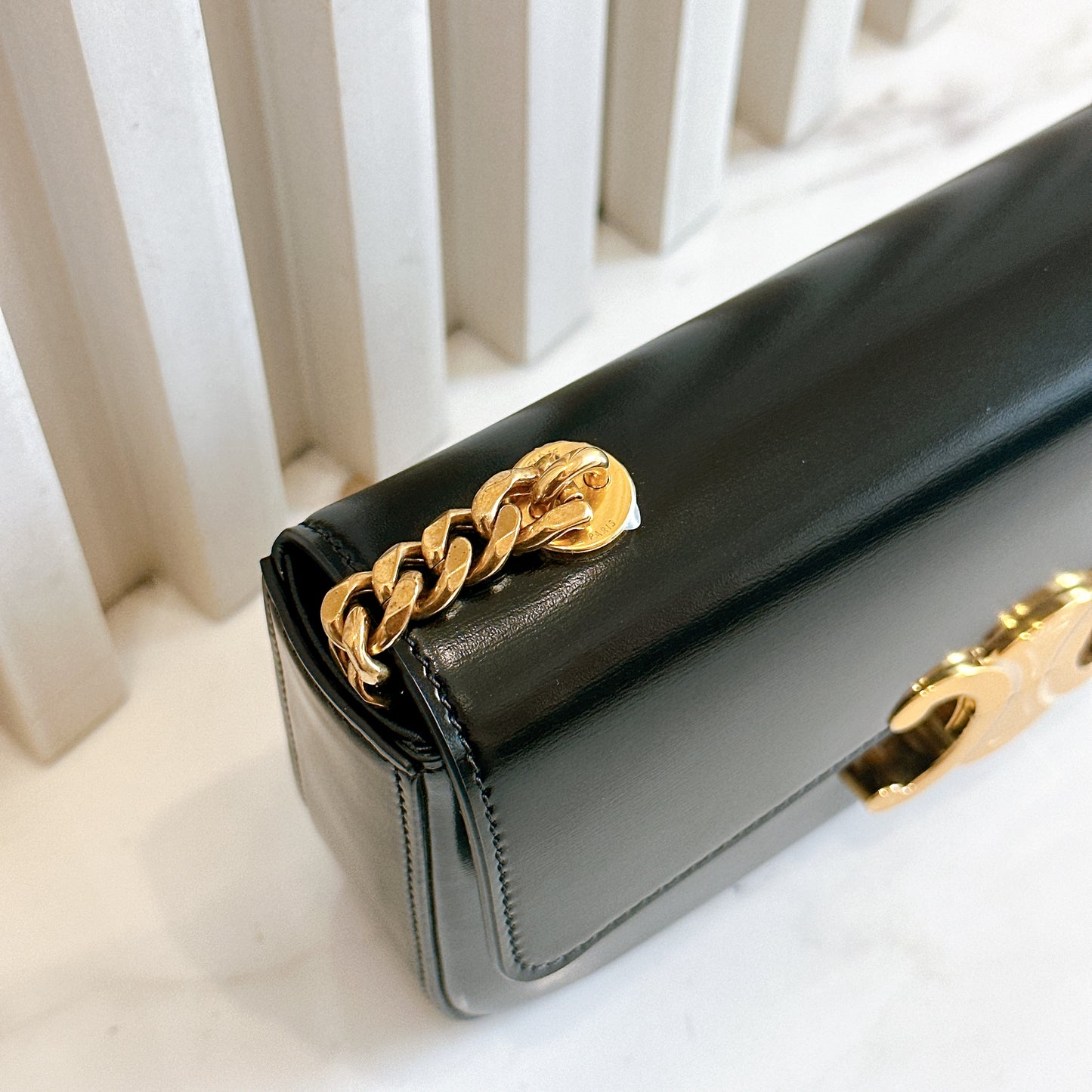Celine Claude Chain Bag in Black GHW