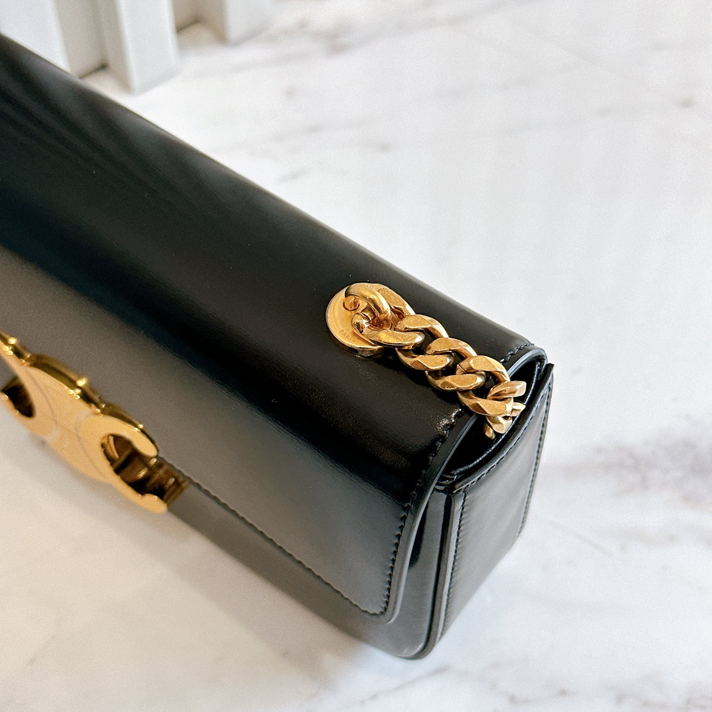 Celine Claude Chain Bag in Black GHW