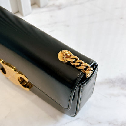 Celine Claude Chain Bag in Black GHW